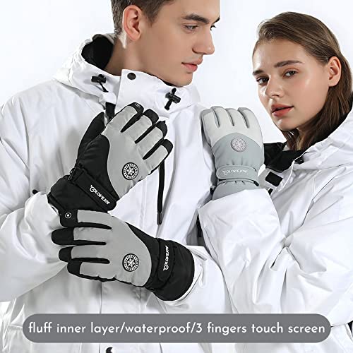 UNFINDINGS Black Winter Gloves Men Touch Screen Warm Gloves Elastic Cuff Windproof Thermal Gloves for Driving Running Cycling Texting